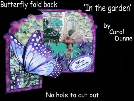 Butterfly Fold Back in the Garden