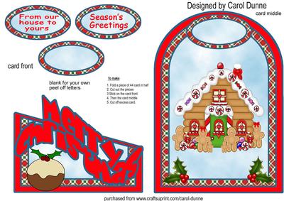 Gingerbread House Cutaway Card