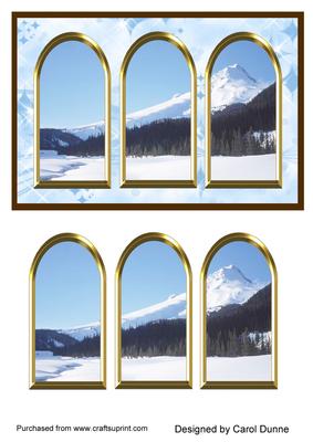 Three Arches Card - Snowy Mountains