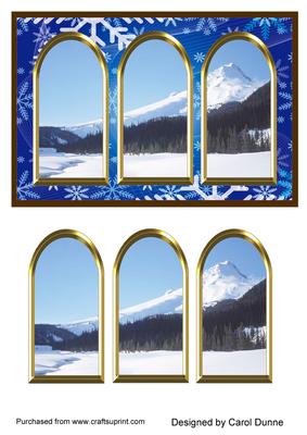 Three Arches Card - Snowy Mountains2