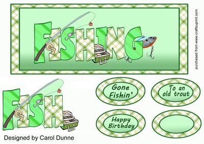 Fishing Large Dl Card