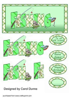 Fishing Small Dl Card