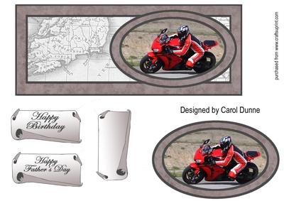 Red Motorbike Dl with Oval Shape