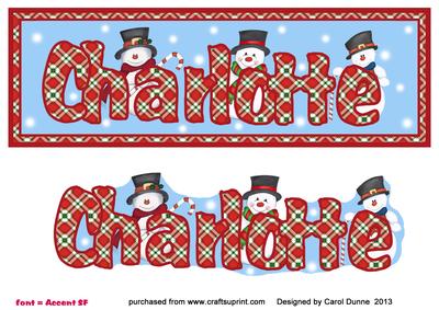 Charlotte Christmas Snowmen Dl