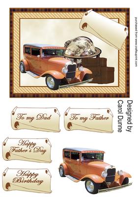 Old Tan Car Quick Card