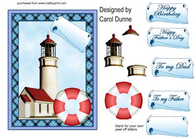 Lighthouse and Lifebelt Decoupage