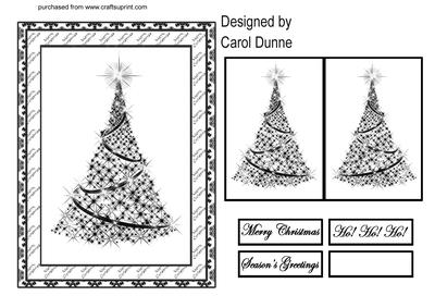 Christmas Tree in Black and White