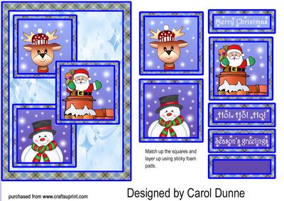 Three Squares - Santa and Friends