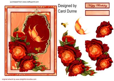 Autumn Roses Decoupage