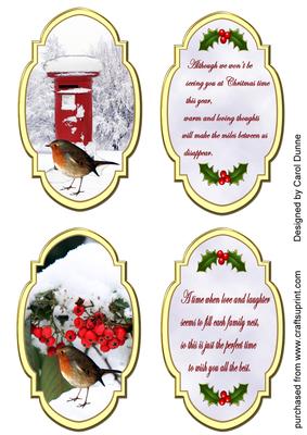 Christmas Robin Toppers