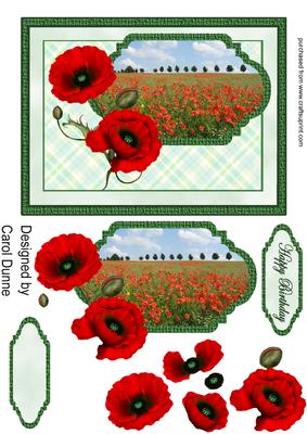 Poppy Field Decoupage