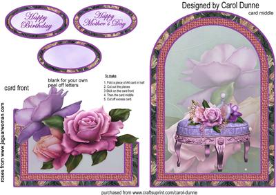 Belle Epoque Roses Cutaway Card