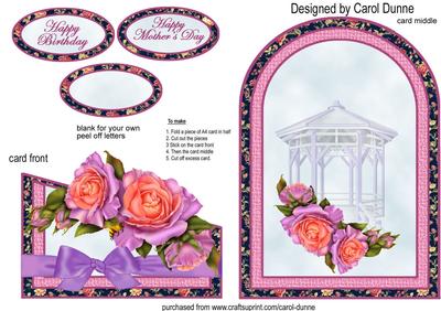 Lilac and Peach Roses Cutaway