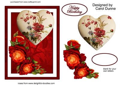 China Rose with Red Roses