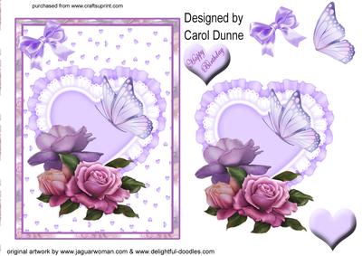 Lilac Heart with Roses