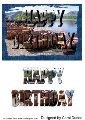 Derwent Water - See Through Letters Card