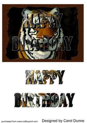 Tiger - See Through Letter Card