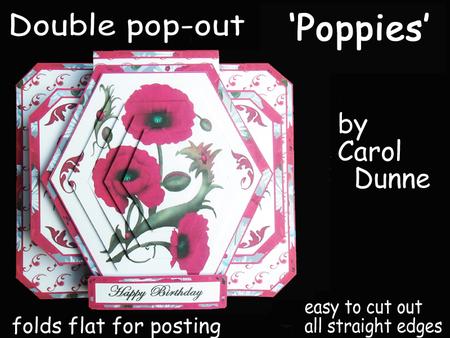 3D Double Pop-out - Poppies