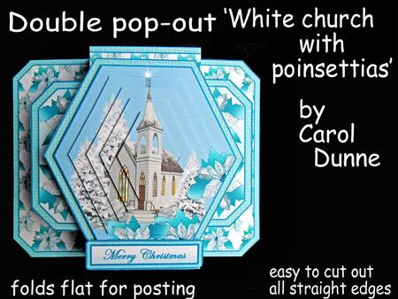 3D Double Pop-out - White Church & Poinsettias