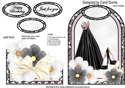Cutaway Card - Black Dress Hb