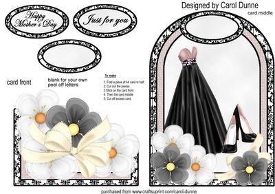 Cutaway Card - Black Dress Md