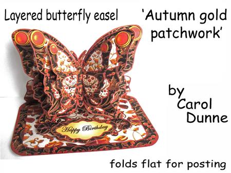 Layered Butterfly Easel - Autumn Gold
