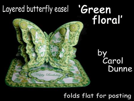 Layered Butterfly Easel - Green Floral