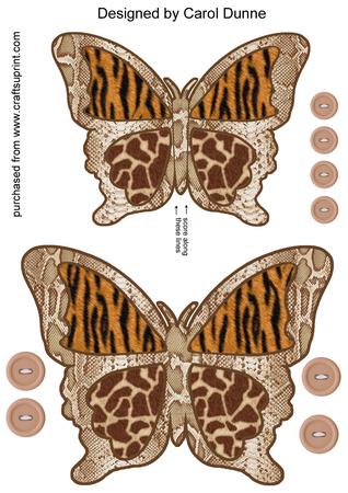 Layered Butterfly Easel - Animal Patterns