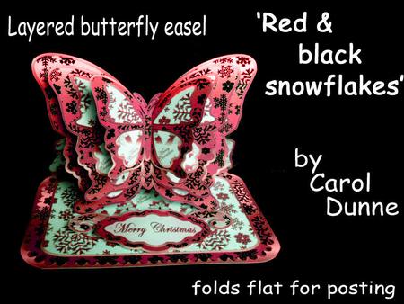 Layered Butterfly Easel - Red and Black Snowflakes