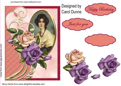 Vintage Lady with Roses