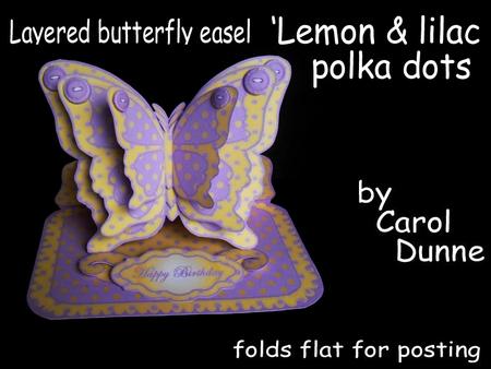 Layered Butterfly Easel - Lemon & Lilac Polka Dots