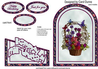 Flower Basket (blue Gingham)