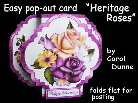 Easy Pop-out Card 'heritage Roses'