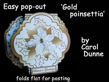 Easy Pop-outs - Gold Poinsettia