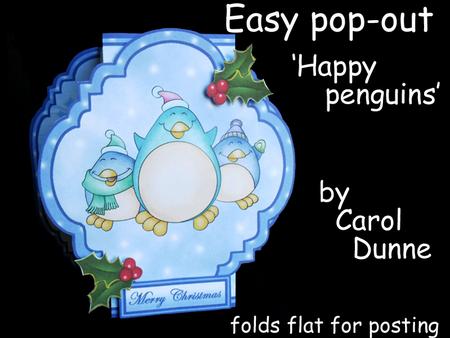Easy Pop-out Card 'happy Penguins'