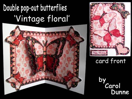 Double Pop-out Butterfly - Vintage Floral
