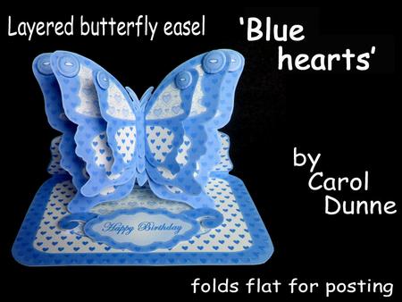 Layered Easel Card-butterfly-blue Hearts