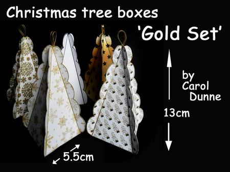 Christmas Tree Boxes - Gold and White Set