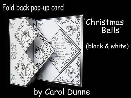 Fold Back Pop-up - Christmas Bells (black & White)