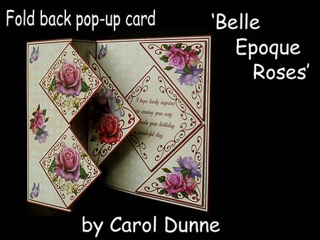 Fold Back Pop-up - Belle Epoque Roses