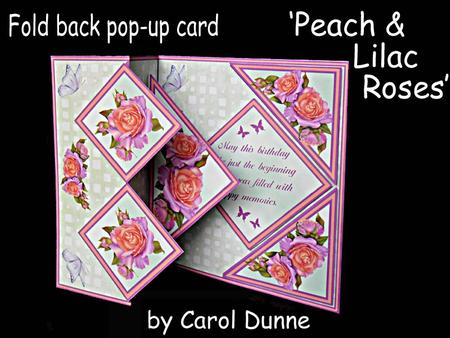Fold Back Pop-up - Peach and Lilac Roses