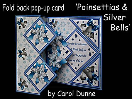 Fold Back Pop-up - Poinsettias & Silver Bells