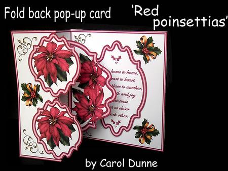 Fold Back Pop - Red Poinsettias