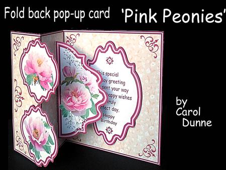 Fold Back Pop-up- Pink Peonies