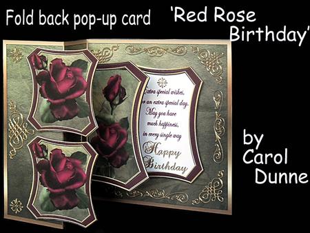 Fold Back Pop-up - Red Rose Birthday