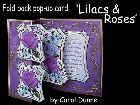Fold Back Pop-up - Lilacs and Roses