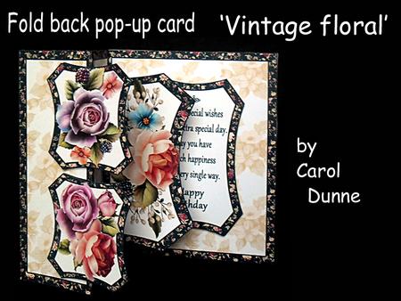 Fold Back Pop-up - Vintage Floral