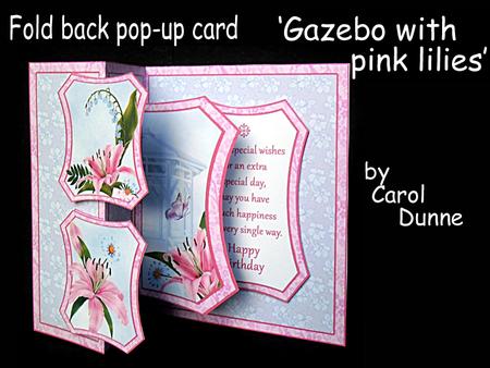 Fold Back Pop-up- Gazebo with Pink Lilies