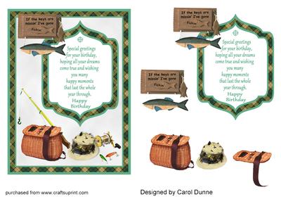 Fishing Decoupage and Verse