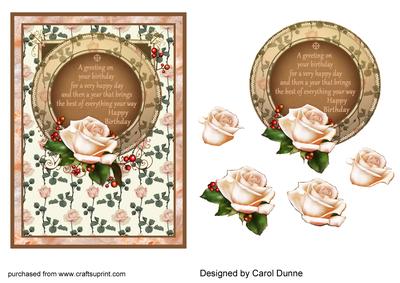 Roseberry Decoupage and Verse